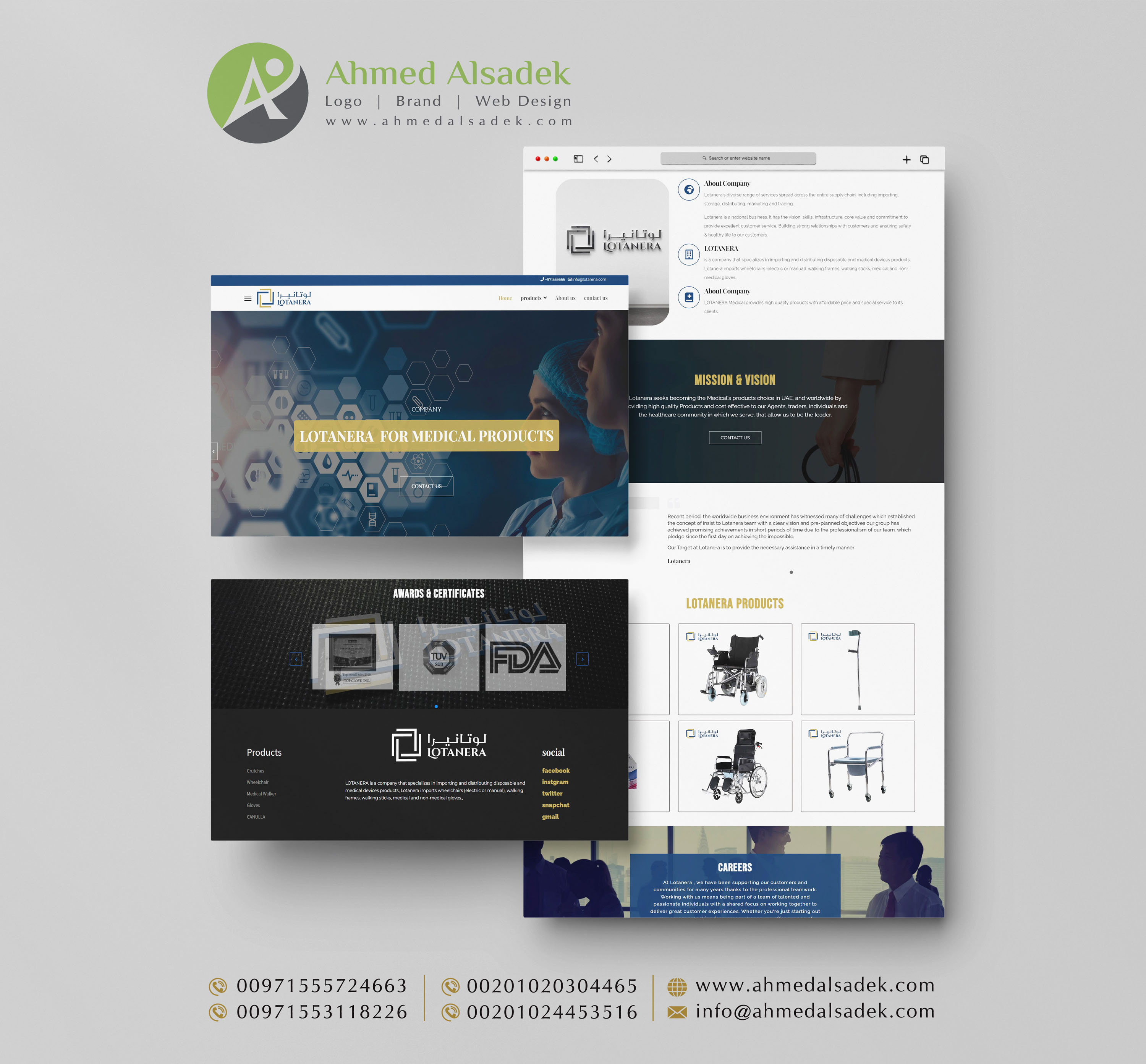شركة لتصميم موقع إلكتروني للمنتجات الطبية | شركة لوتانيرا في الامارات