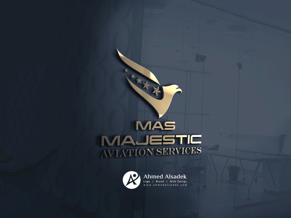 تصميم شعار شركة ماجستيك للطيران دبي الامارات 1