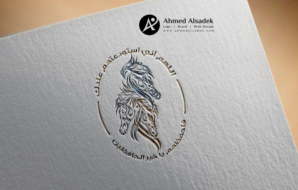 تصميم شعار خيل بلخط العربي في ابو ظبي 1