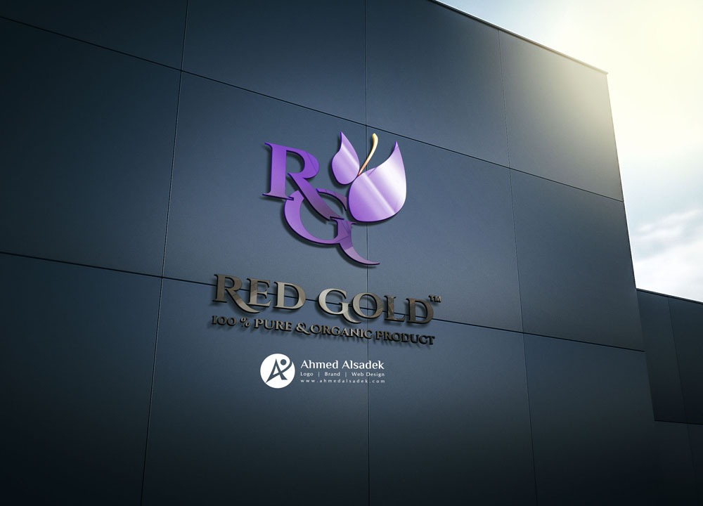تصميم شعار شركة RED GOLD لمستحضرات التجميل ابو ظبي الأمارات 2