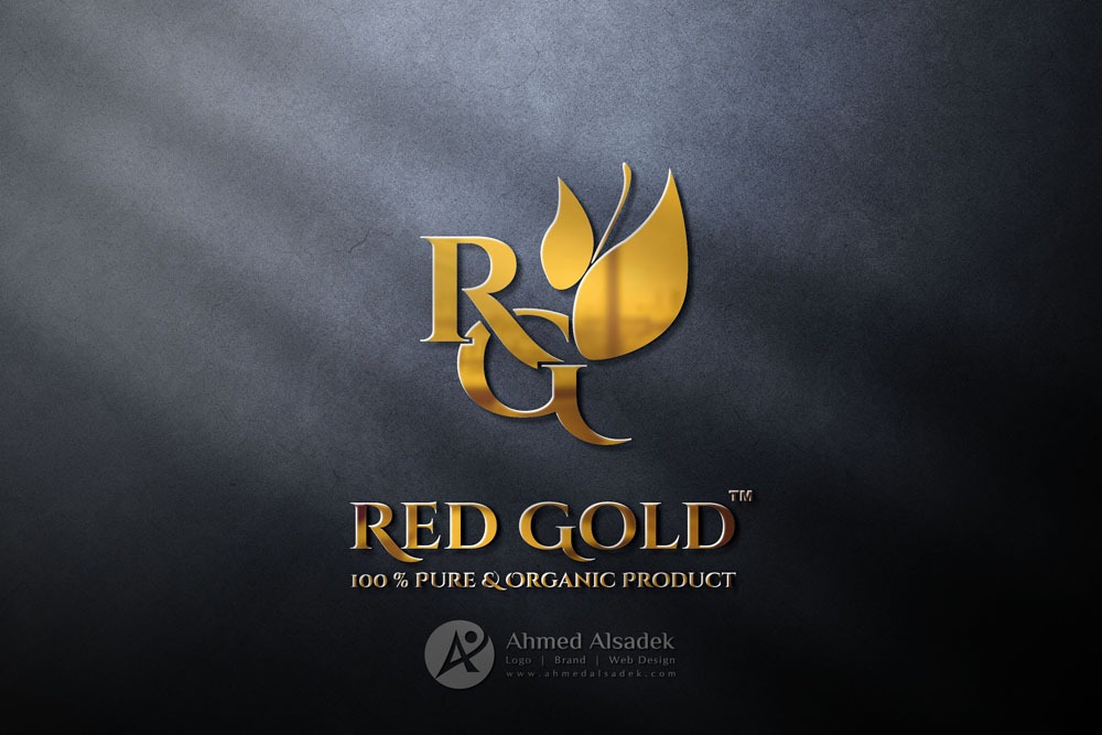 تصميم شعار شركة RED GOLD لمستحضرات التجميل ابو ظبي الأمارات 3